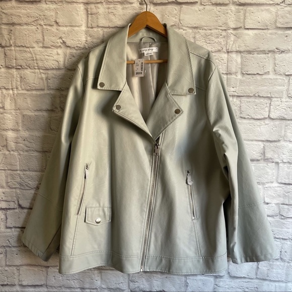 IN EVERY STORY Faux-Leather Biker Jacket - Picture 2 of 11